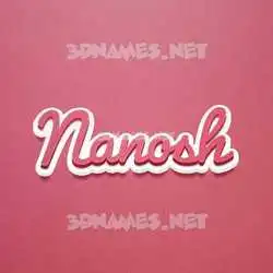 nanosh in Red Scribble style - 3D name wallpaper