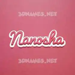 nanosha in Red Scribble style - 3D name wallpaper