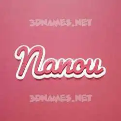 nanou in Red Scribble style - 3D name wallpaper