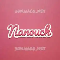 nanouch in Red Scribble style - 3D name wallpaper