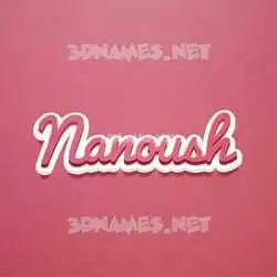 nanoush in Red Scribble style - 3D name wallpaper
