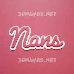 nans in Red Scribble style - 3D name wallpaper