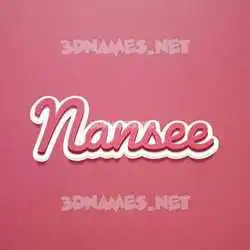 nansee in Red Scribble style - 3D name wallpaper