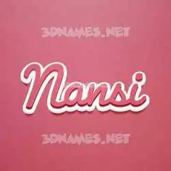nansi in Red Scribble style - 3D name wallpaper