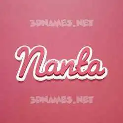 nanta in Red Scribble style - 3D name wallpaper