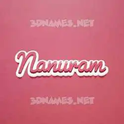 nanuram in Red Scribble style - 3D name wallpaper