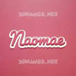 naomae in Red Scribble style - 3D name wallpaper