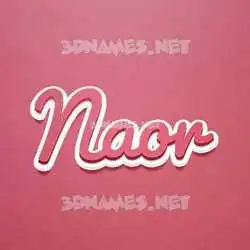 naor in Red Scribble style - 3D name wallpaper