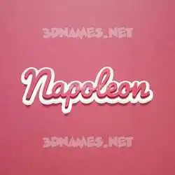 napoleon in Red Scribble style - 3D name wallpaper