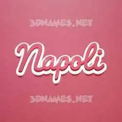 napoli in Red Scribble style - 3D name wallpaper