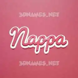 nappa in Red Scribble style - 3D name wallpaper