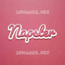 napster in Red Scribble style - 3D name wallpaper