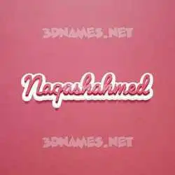 naqashahmed in Red Scribble style - 3D name wallpaper