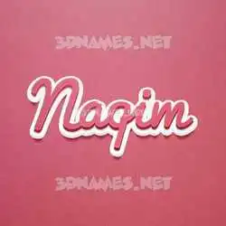 naqim in Red Scribble style - 3D name wallpaper