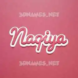 naqiya in Red Scribble style - 3D name wallpaper