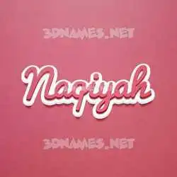 naqiyah in Red Scribble style - 3D name wallpaper