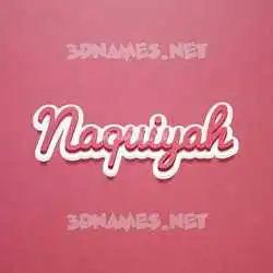 naquiyah in Red Scribble style - 3D name wallpaper