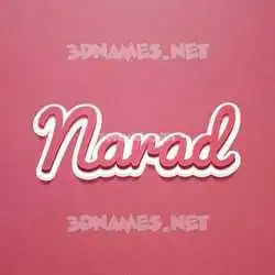 narad in Red Scribble style - 3D name wallpaper