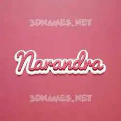 narandra in Red Scribble style - 3D name wallpaper