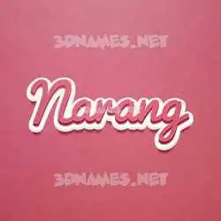 narang in Red Scribble style - 3D name wallpaper