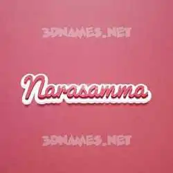narasamma in Red Scribble style - 3D name wallpaper