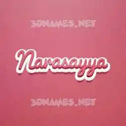 narasayya in Red Scribble style - 3D name wallpaper