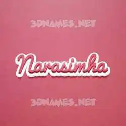 narasimha in Red Scribble style - 3D name wallpaper