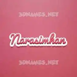 narasimhan in Red Scribble style - 3D name wallpaper