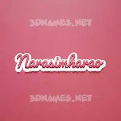 narasimharao in Red Scribble style - 3D name wallpaper