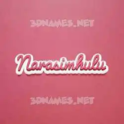 narasimhulu in Red Scribble style - 3D name wallpaper