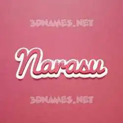 narasu in Red Scribble style - 3D name wallpaper