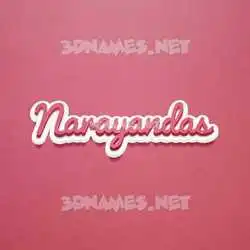 narayandas in Red Scribble style - 3D name wallpaper