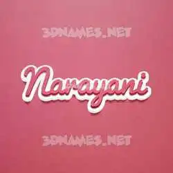 narayani in Red Scribble style - 3D name wallpaper