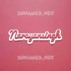 narayansingh in Red Scribble style - 3D name wallpaper