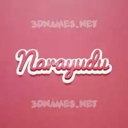 narayudu in Red Scribble style - 3D name wallpaper