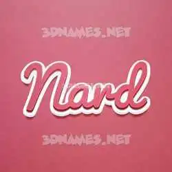 nard in Red Scribble style - 3D name wallpaper