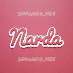 narda in Red Scribble style - 3D name wallpaper