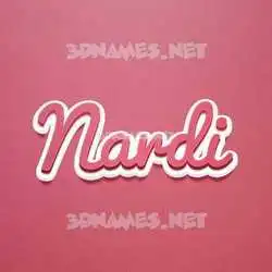 nardi in Red Scribble style - 3D name wallpaper