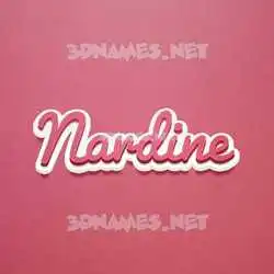 nardine in Red Scribble style - 3D name wallpaper
