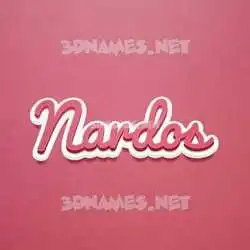nardos in Red Scribble style - 3D name wallpaper