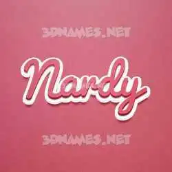 nardy in Red Scribble style - 3D name wallpaper
