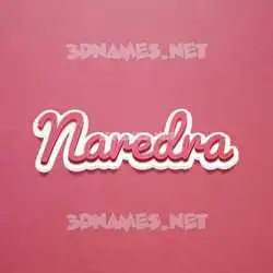 naredra in Red Scribble style - 3D name wallpaper