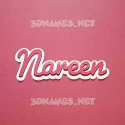nareen in Red Scribble style - 3D name wallpaper