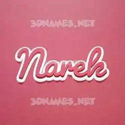 narek in Red Scribble style - 3D name wallpaper
