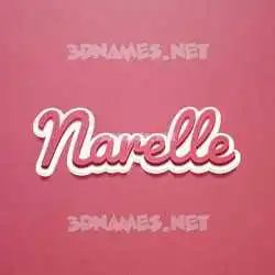 narelle in Red Scribble style - 3D name wallpaper