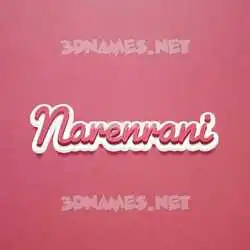 narenrani in Red Scribble style - 3D name wallpaper
