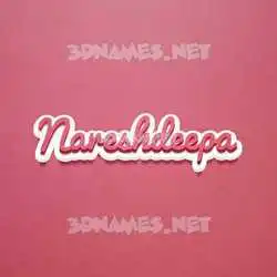 nareshdeepa in Red Scribble style - 3D name wallpaper