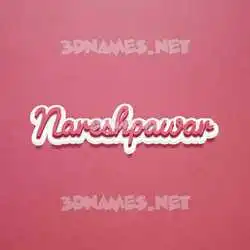 nareshpawar in Red Scribble style - 3D name wallpaper