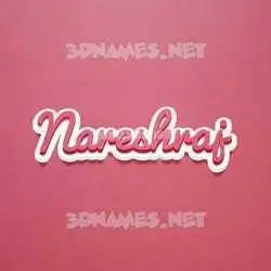 nareshraj in Red Scribble style - 3D name wallpaper