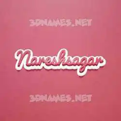 nareshsagar in Red Scribble style - 3D name wallpaper